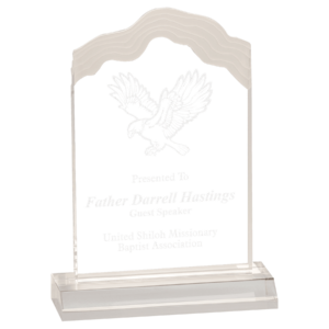 Frosted White Cap Acrylic Award - 8″ – J8WCP (C/J), Clear