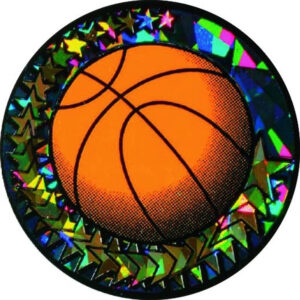 Mylars - 2" Stock - Basketball - Color Foil