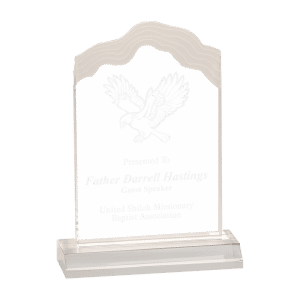 Frosted White Cap Acrylic Award