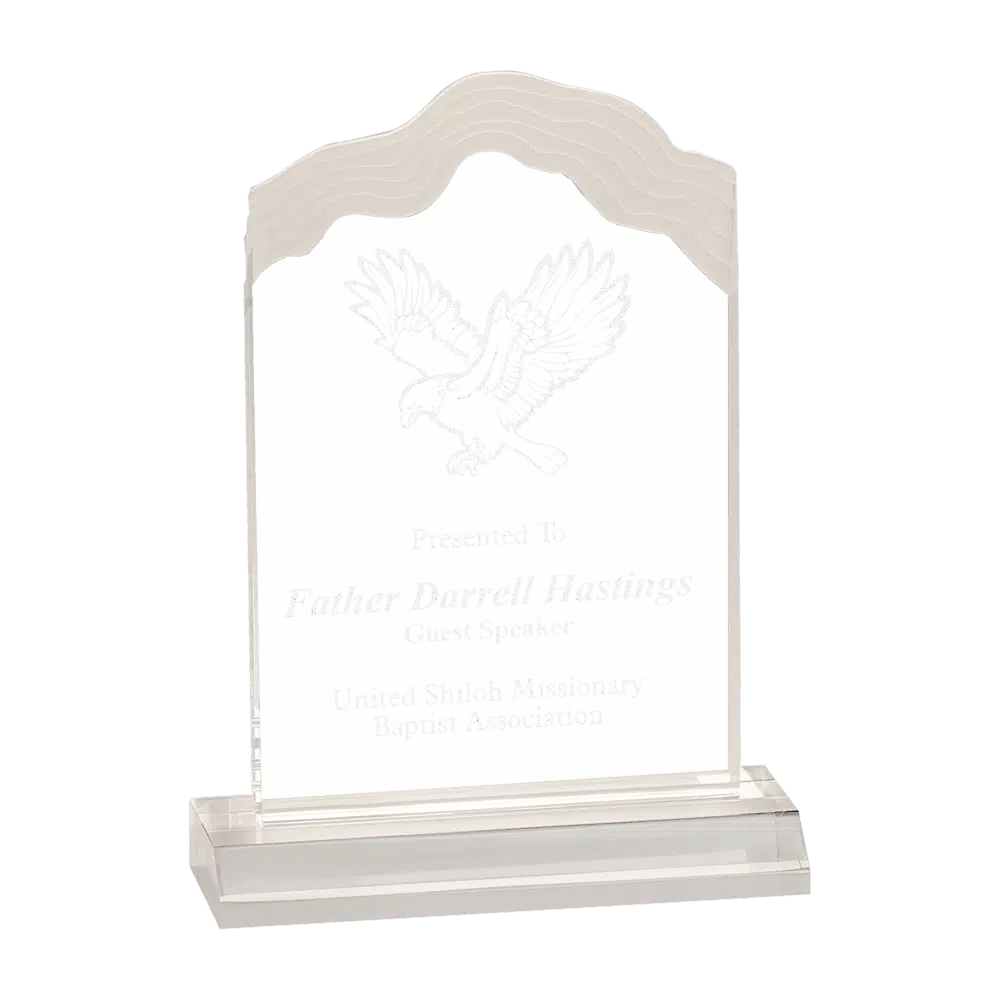 Frosted White Cap Acrylic Award