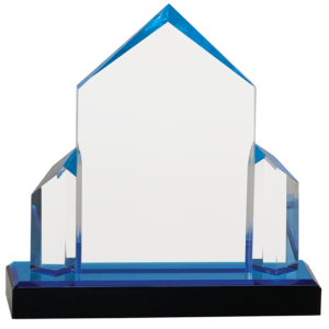 Jewel Post Impress Acrylic - 7.0″ x 7.0″ – J135IMP (G/S/BU), Blue