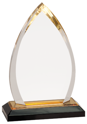 Oval Impress Acrylic - 5.0″ x 7.75″ – J601IMP (G/S/BU), Gold