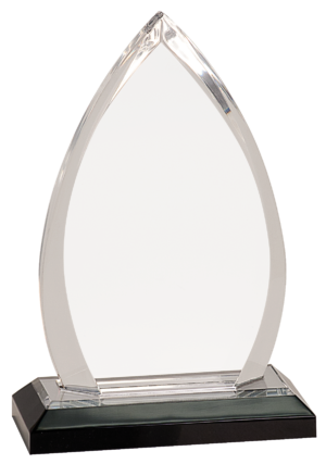 Oval Impress Acrylic - 5.0″ x 7.75″ – J601IMP (G/S/BU), Silver