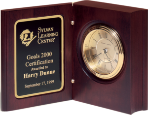 Desk Clock - Mahogany Book Clock