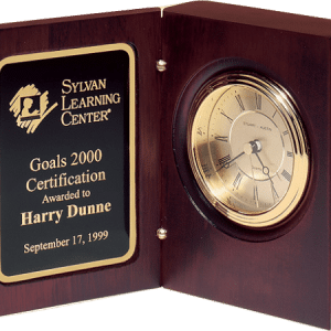 Desk Clock - Mahogany Book Clock