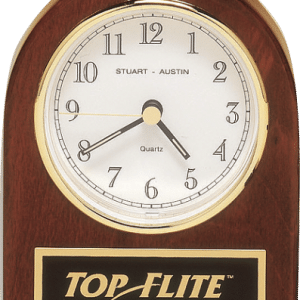 Desk Clock - 4-1/2" Rosewood Arch