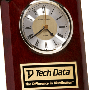 Desk Clock - Rosewood Piano Finish Easel Clock