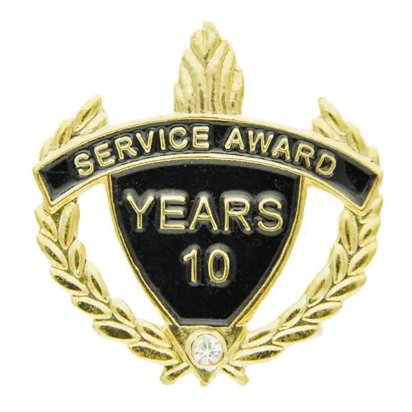Years of Service Lapel Pins w/Rhinestone