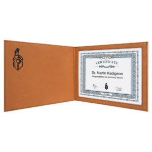 Leatherette Certificate Holder