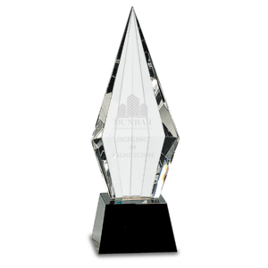 Obelisk Facet Crystal w/Pedestal Base