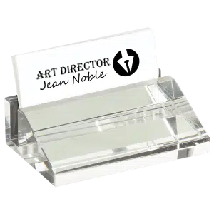 4" x 2-1/2" Crystal Business Card Holder