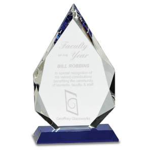 Diamond Crystal Award w/Blue Base