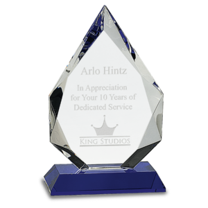 Diamond Crystal Award w/Blue Base