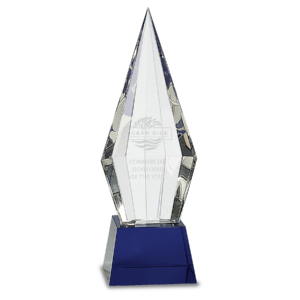 Obelisk Facet Crystal w/Pedestal Base