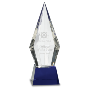 Obelisk Facet Crystal w/Pedestal Base