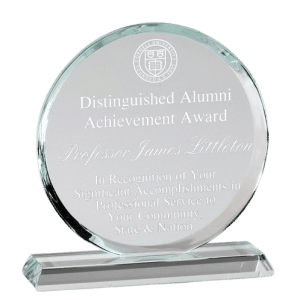 Round Beveled Edge Crystal Award