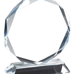 Faceted Octagon Crystal Award