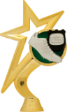 Trophy Figure - 6 1/2" Gold Star Track