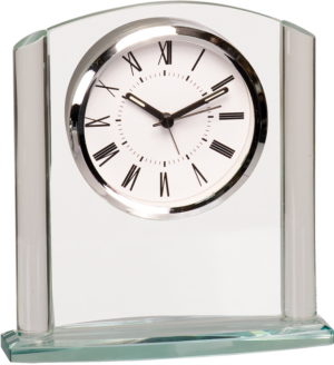 Desk Clock - Arch Glass