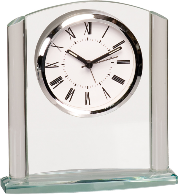 Desk Clock - Arch Glass