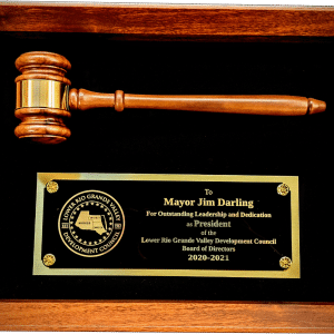 Full Gavel Shadowbox Plaque - 12" x 9"