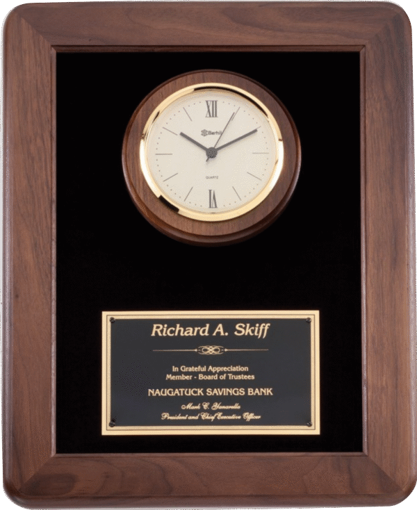 Genuine Walnut Frame Clock Plaque - 12" x 15"