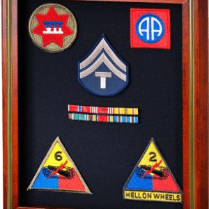 Solid Cherry Shadow Box Plaque w/Glass Front