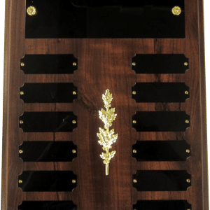 9" x 12" Perpetual Plaque w/12 Plates & Gold Leaf Trim