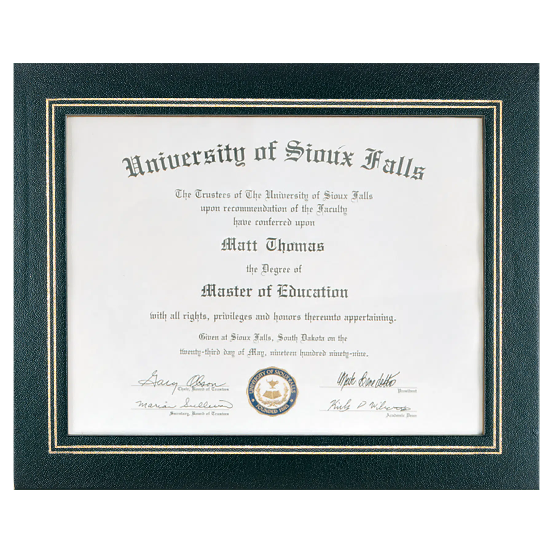 Open Face Certificate Holder