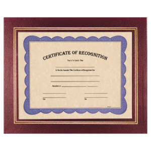 Open Face Certificate Holder