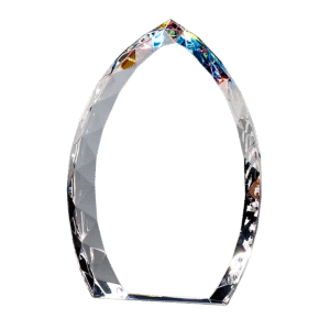 Jeweled Edge Crystal Flame Award