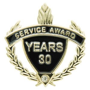 Years of Service Lapel Pins w/Rhinestone