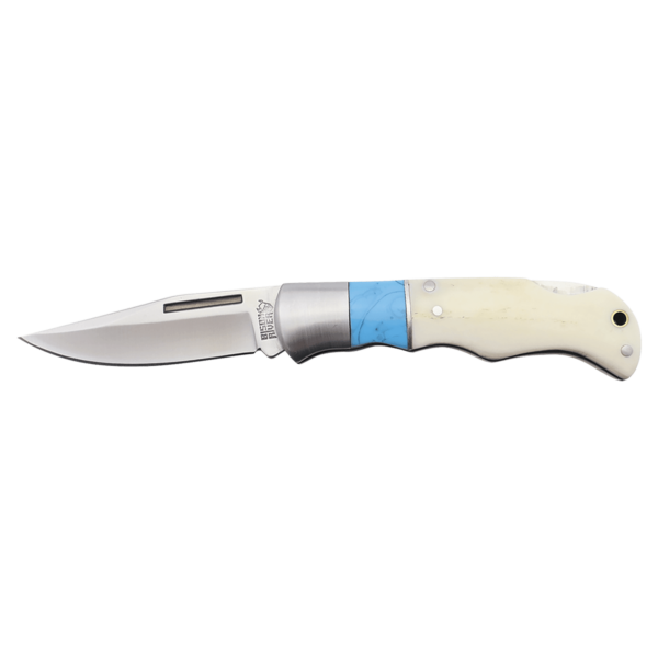 Bison River Blue/Bone Folding Knife - Image 2