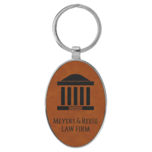 Keychains – Leatherette with Metal Frame