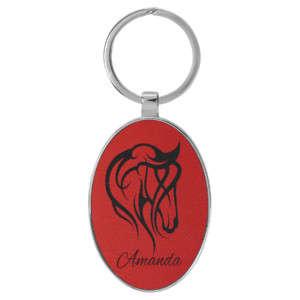 Keychains – Leatherette with Metal Frame