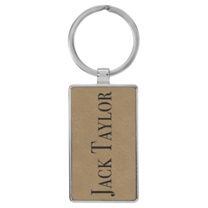 Keychains – Leatherette with Metal Frame
