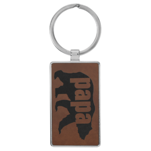 Keychains – Leatherette with Metal Frame