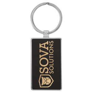 Keychains – Leatherette with Metal Frame