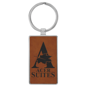 Keychains – Leatherette with Metal Frame