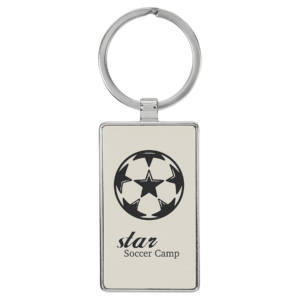 Keychains – Leatherette with Metal Frame