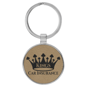 Keychains – Leatherette with Metal Frame