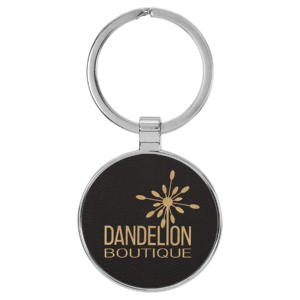 Keychains – Leatherette with Metal Frame