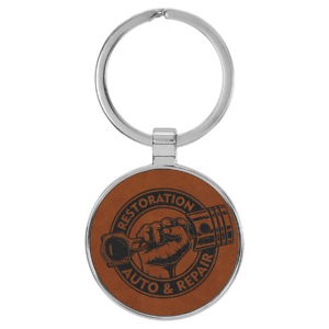 Keychains – Leatherette with Metal Frame
