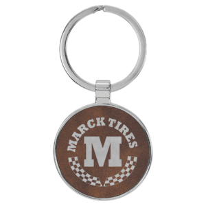 Keychains – Leatherette with Metal Frame