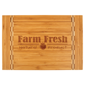 Cutting Boards - Bamboo Butcher Block Inlay - 15 x 10.25
