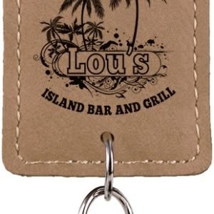 Bottle Opener - Leatherette Grip with Keychain