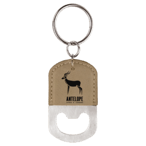 Bottle Opener – Leatherette Grip with Keychain