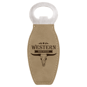 Bottle Opener – Leatherette Grip with Magnet