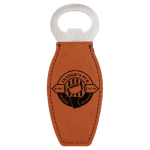 Bottle Opener - Leatherette Grip with Magnet - Rawhide