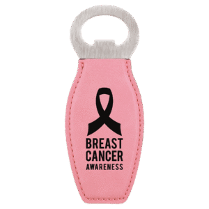Bottle Opener - Leatherette Grip with Magnet - Pink